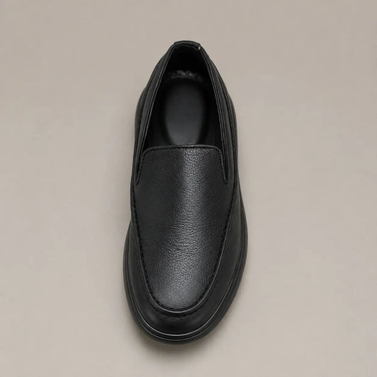 MOCASSINS EN CUIR NOIR VERITABLE 2026
